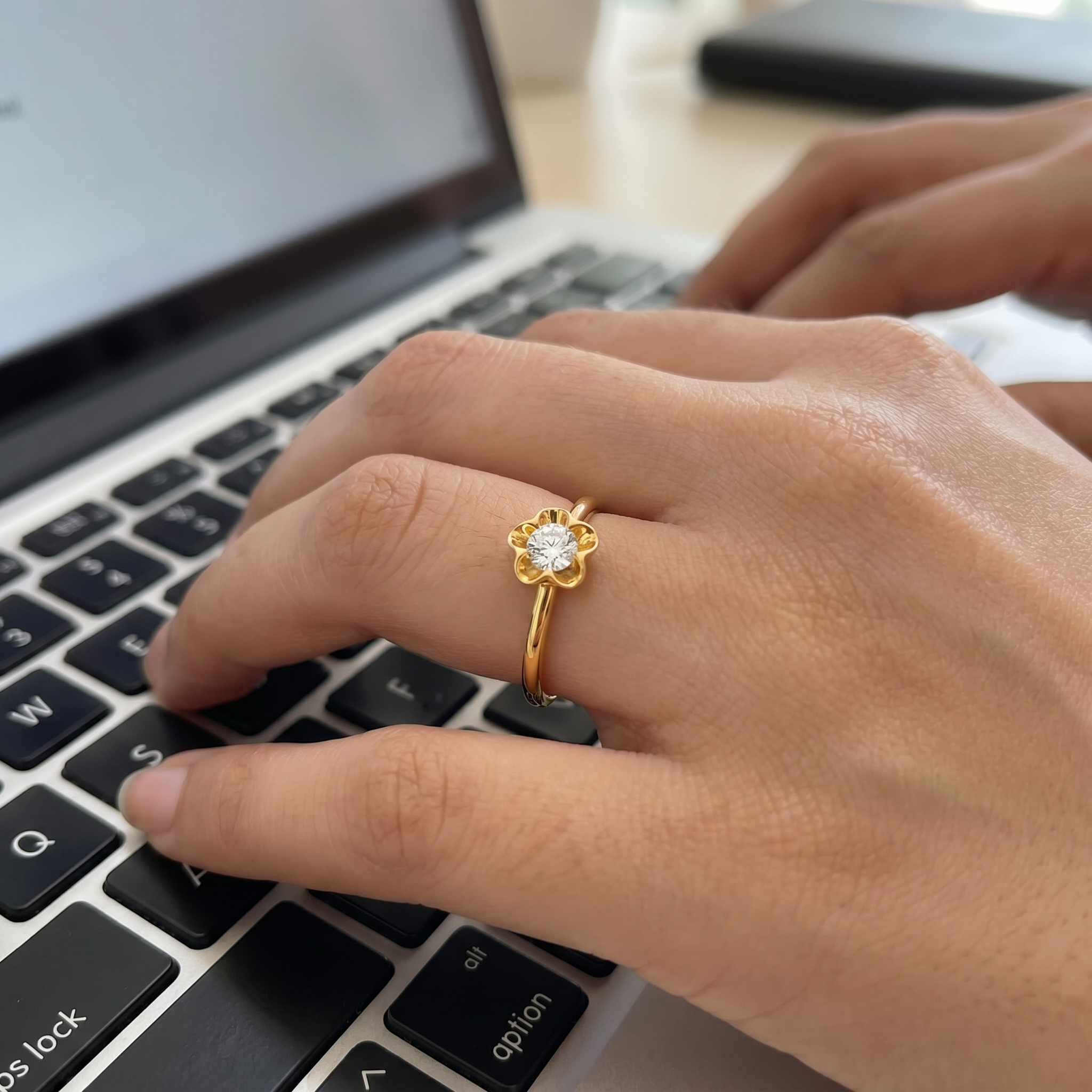 Floral Bloom Diamond Ring