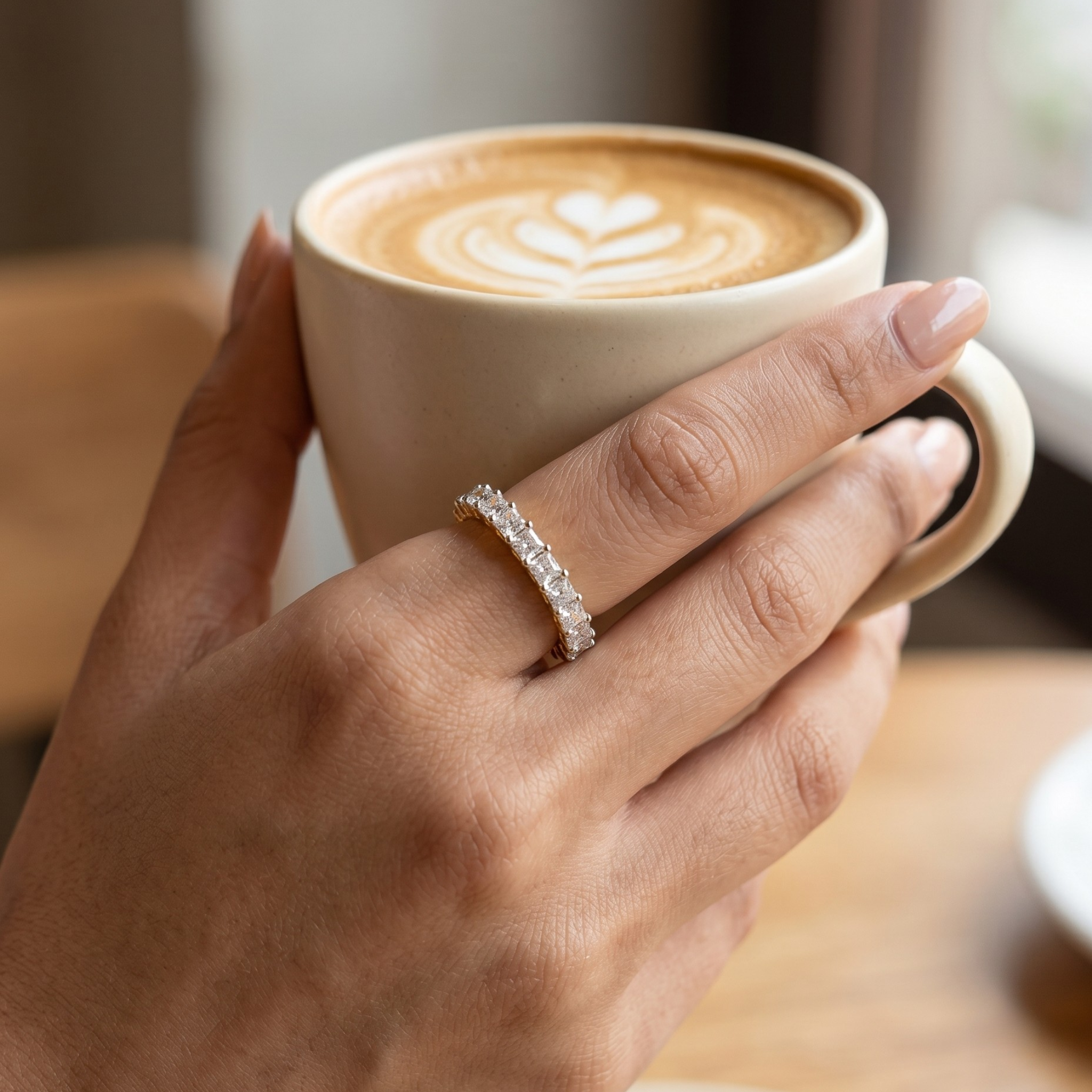 Princess Cut Eternity Lab Grown Diamond Band
