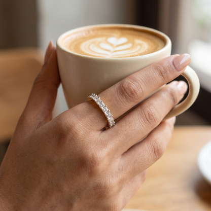 Princess Cut Eternity Lab Grown Diamond Band