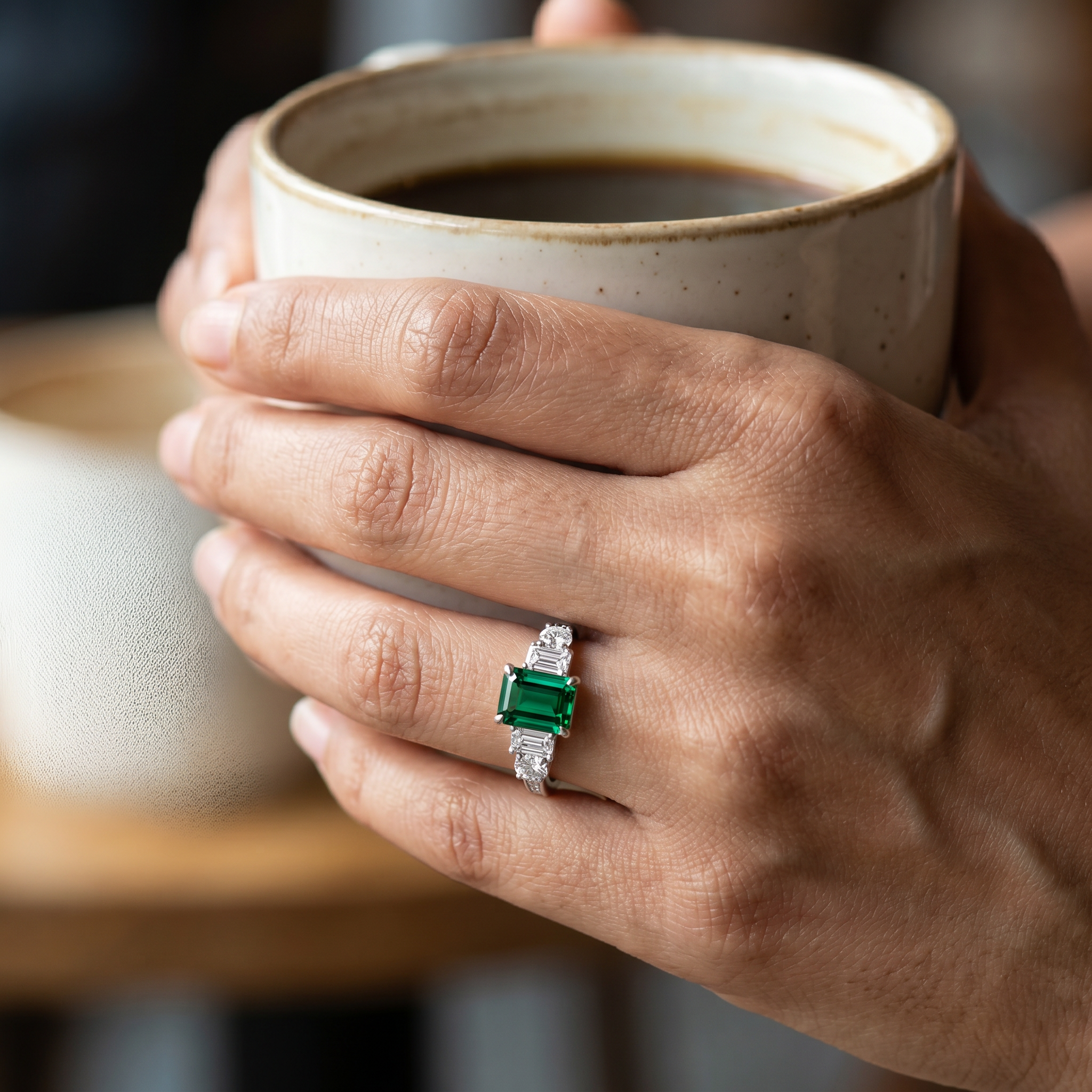 Five Solitaire Lab Grown Diamond Ring