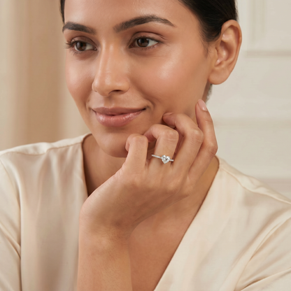 Heartfelt Solitaire Diamond Ring