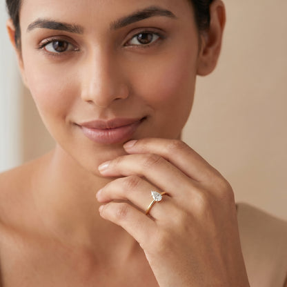 Pear Cut Solitaire Ring