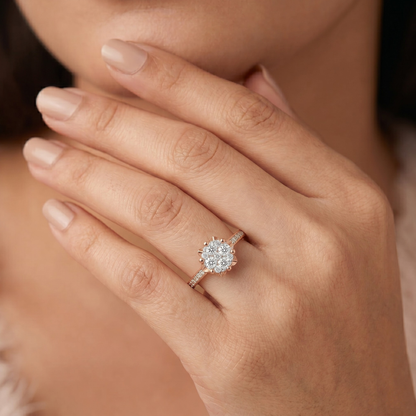 Blossom Brilliance Lab Diamond Solitaire Ring
