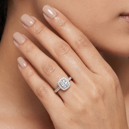 Exquisite Cushion Lab Grown Diamond Sparkle Ring