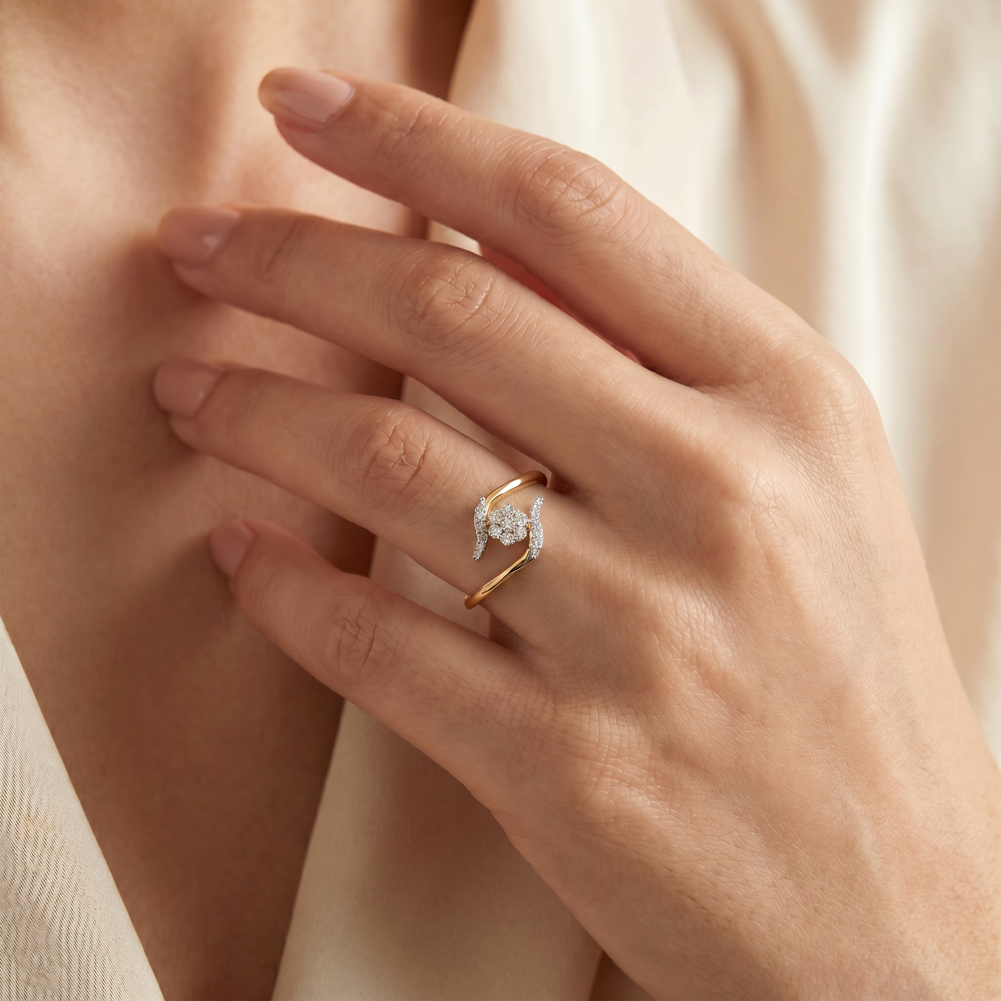Enchanted Floral Lab Grown Diamond Ring