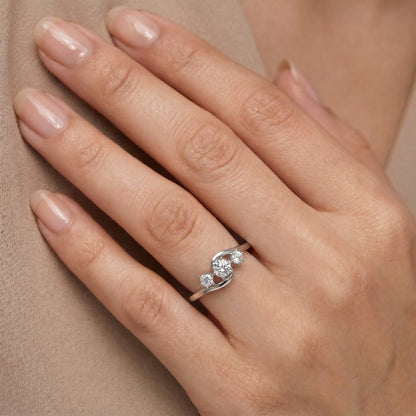 Triple Solitaire Lab Grown Diamond Ring