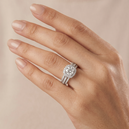 Halo Cushion Lab Grown Diamond Ring