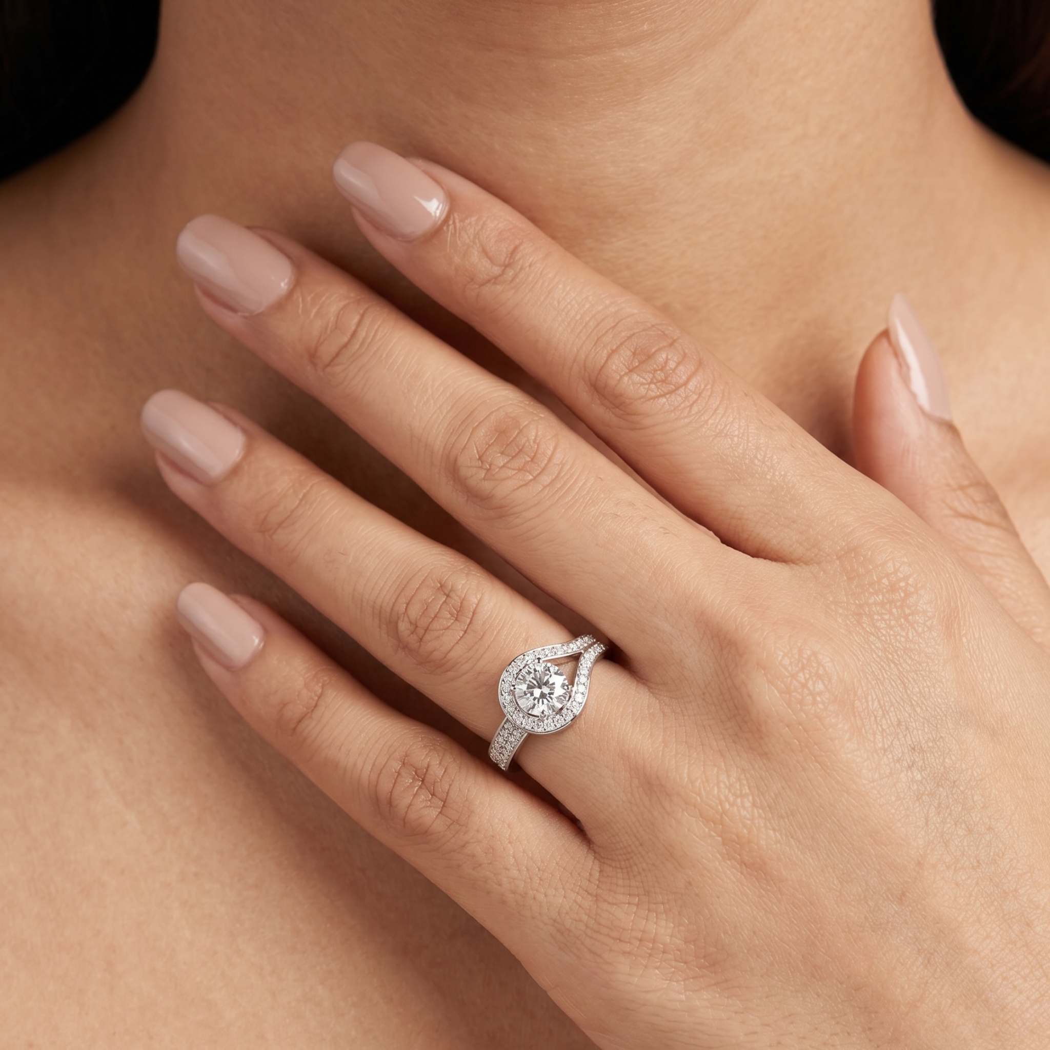 Lorez Pave Lab Grown Diamond Ring