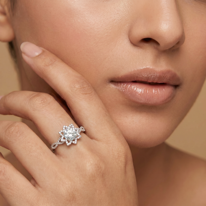Sunflower Lab Grown Diamond Ring