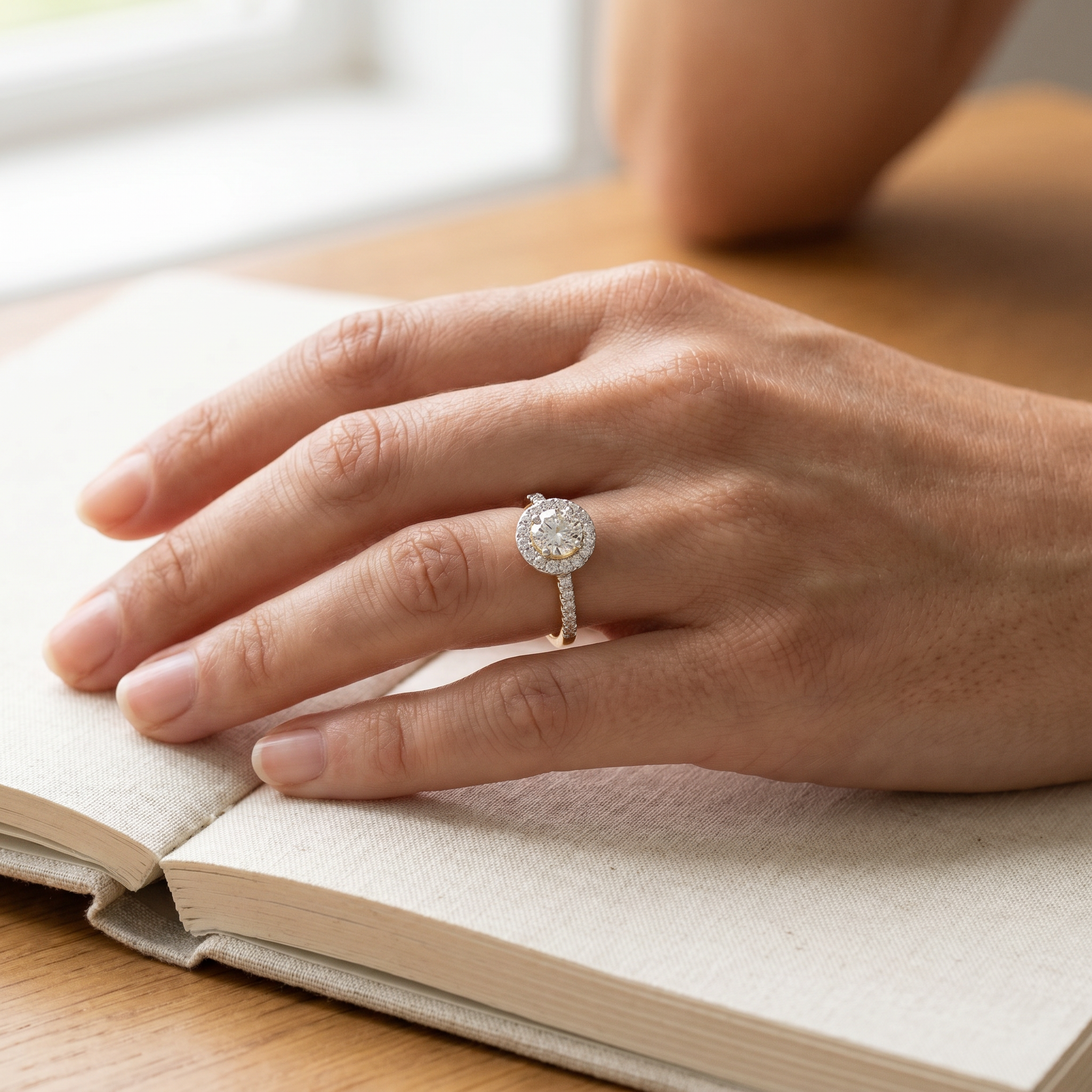 Jessica Round Halo Lab Grown Diamond Ring