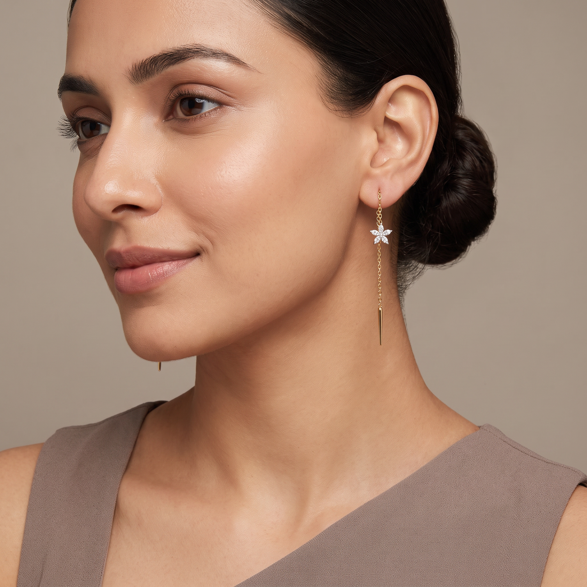 Marquise Sui Dhaga Lab Grown Diamond Earrings