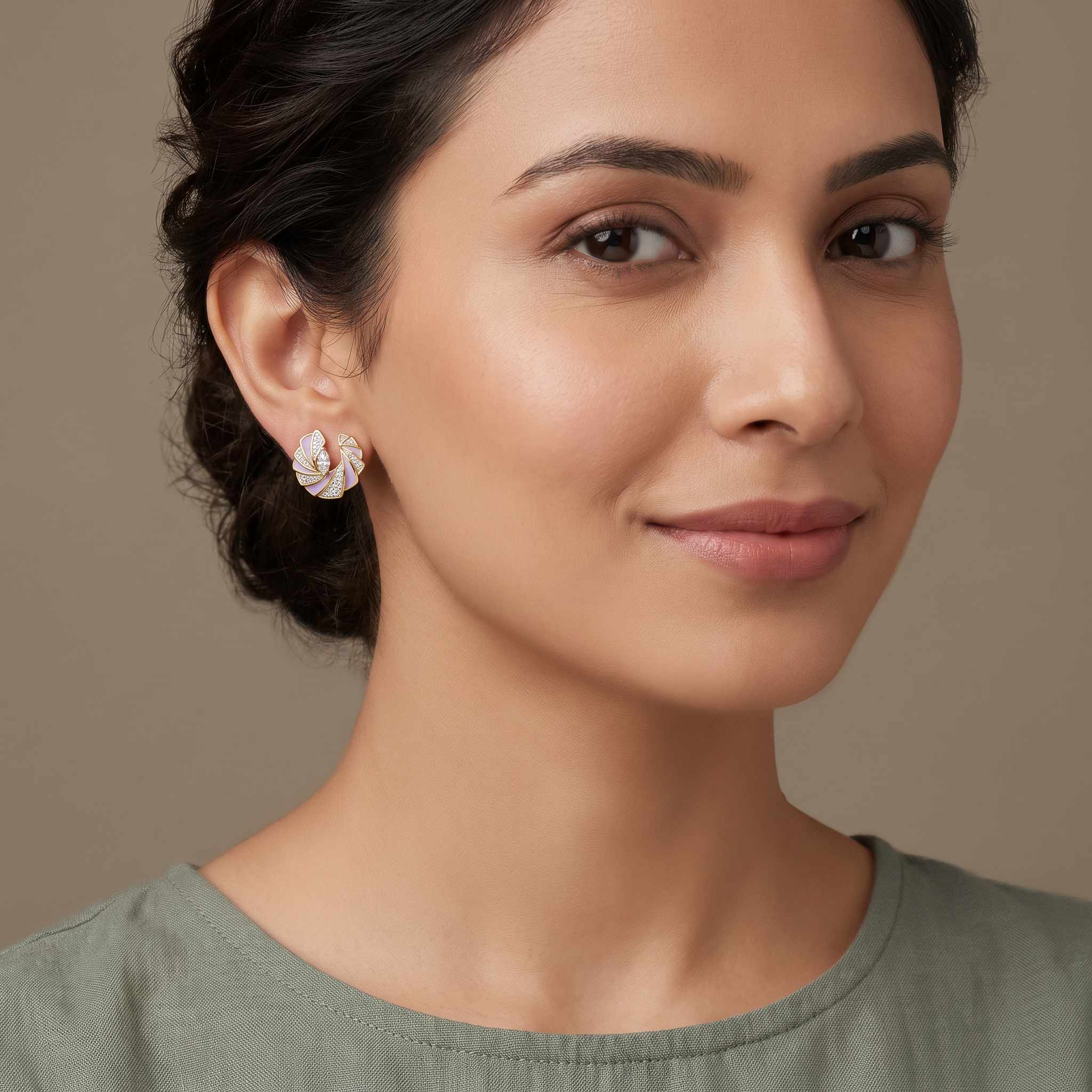 Opaline Orbit Lab Grown Diamond Earrings