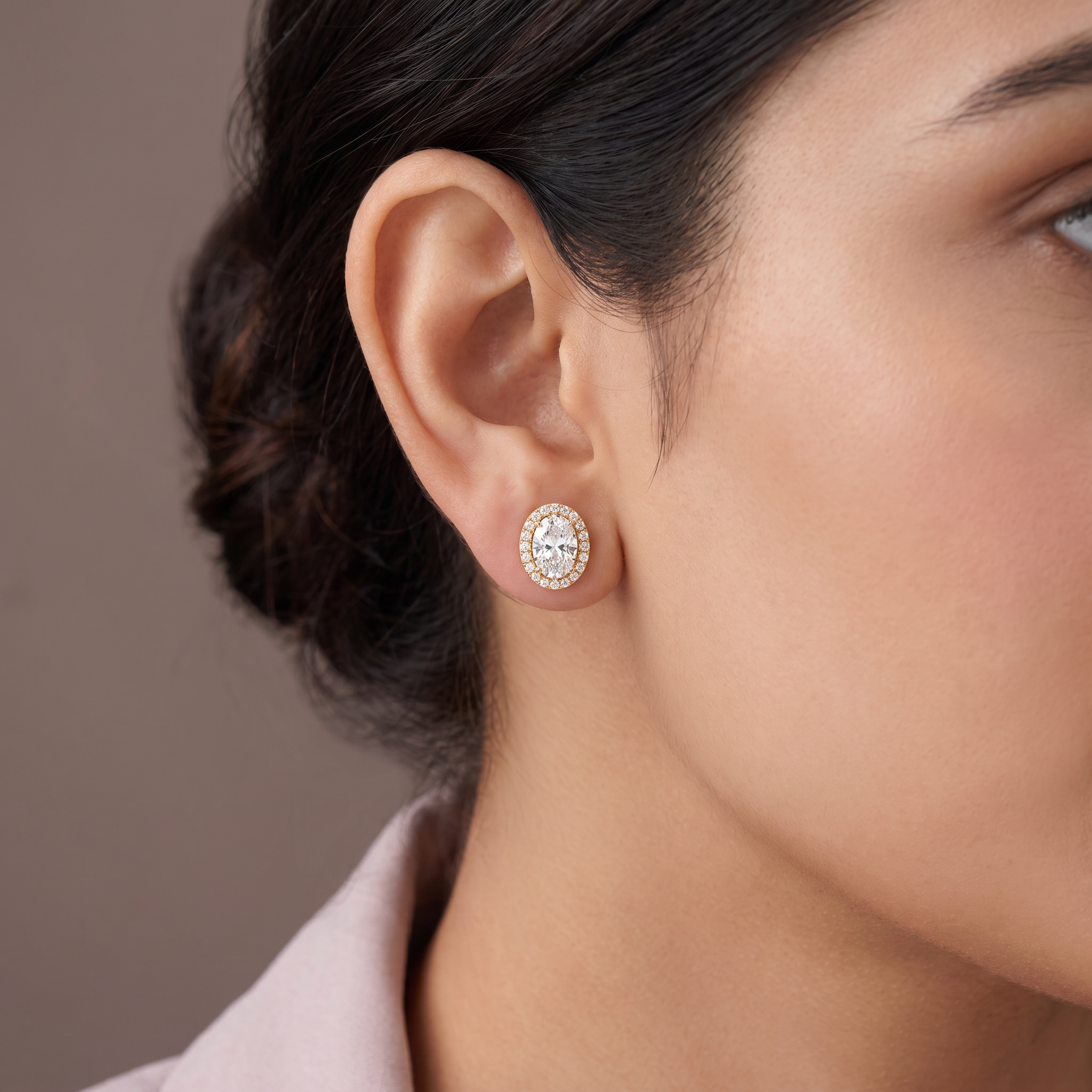 0.5 CT Celestial Halo Lab Grown Diamond Studs