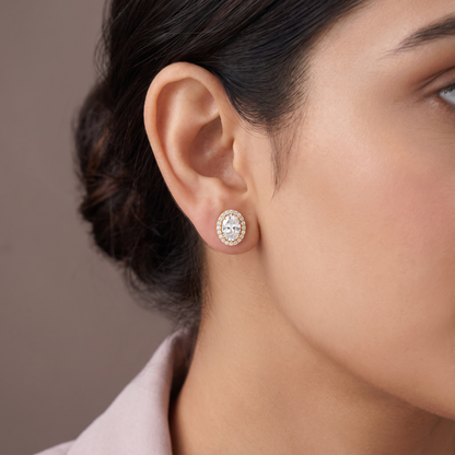 0.5 CT Celestial Halo Lab Grown Diamond Studs