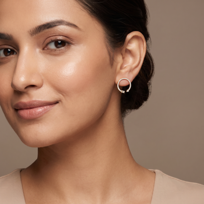 Brekie Hoop Lab Grown Diamond Earrings