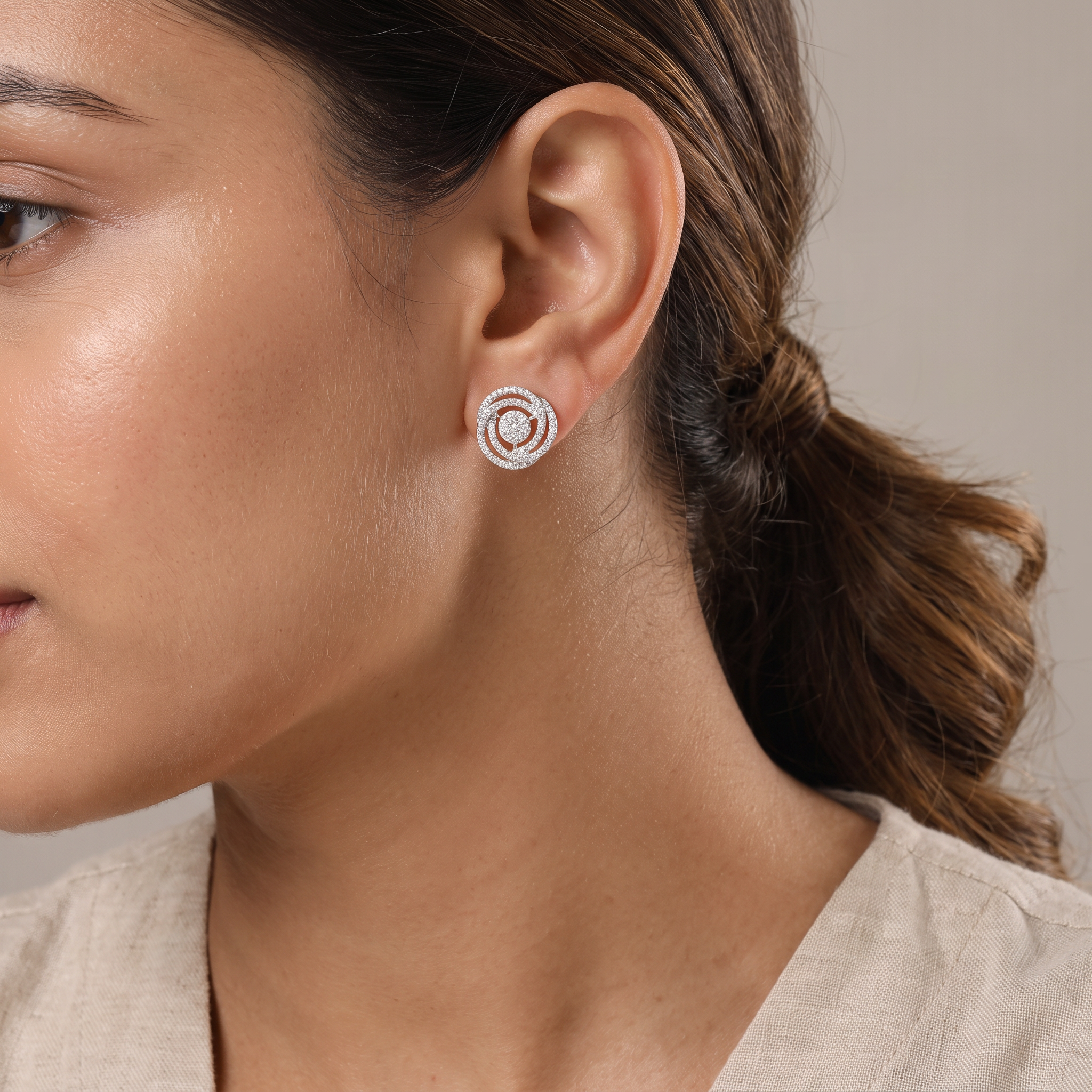 Circle of Life Diamond Studs