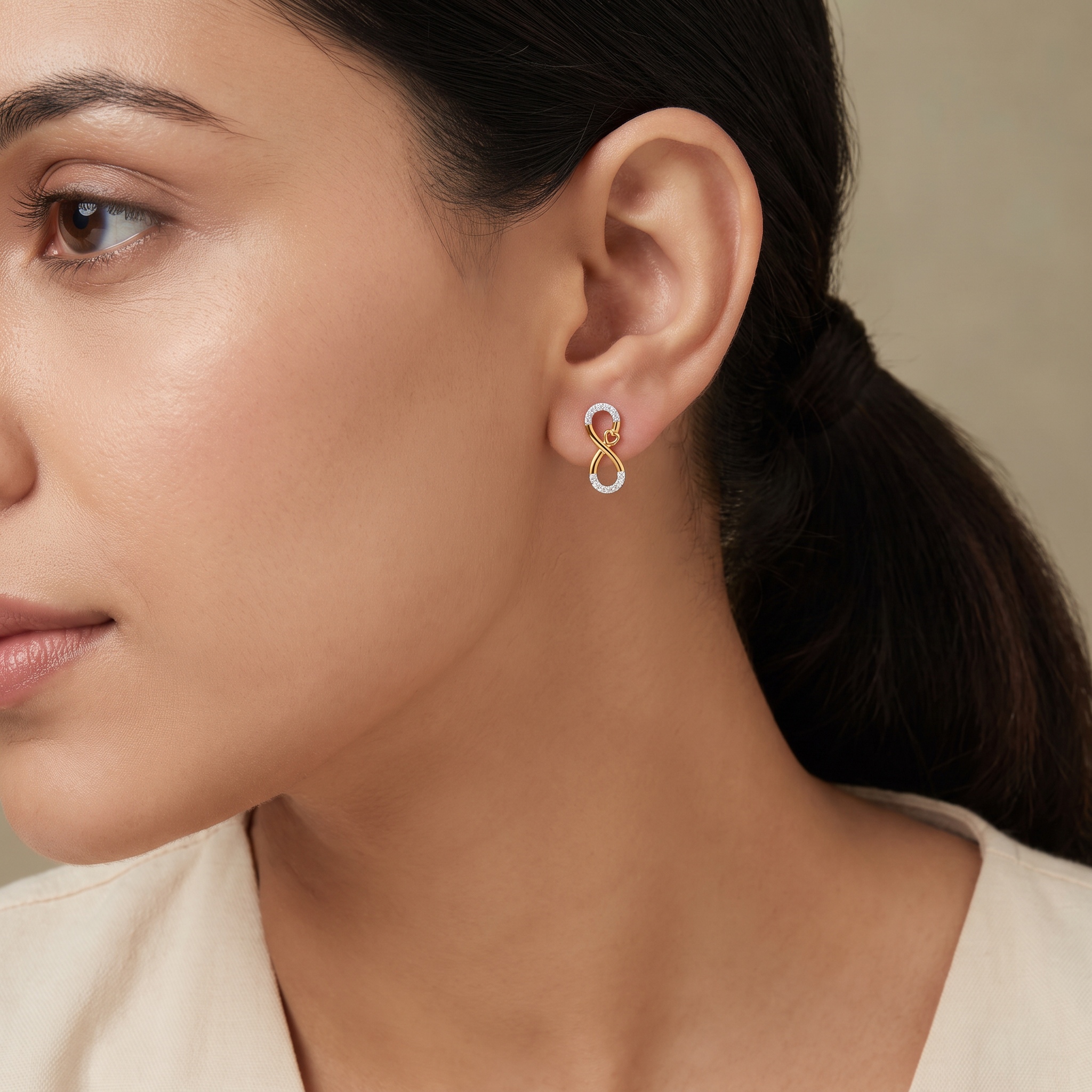 Infinity Love Lab Grown Diamond Earrings