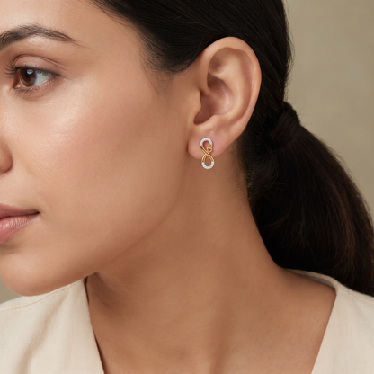 Infinity Love Lab Grown Diamond Earrings