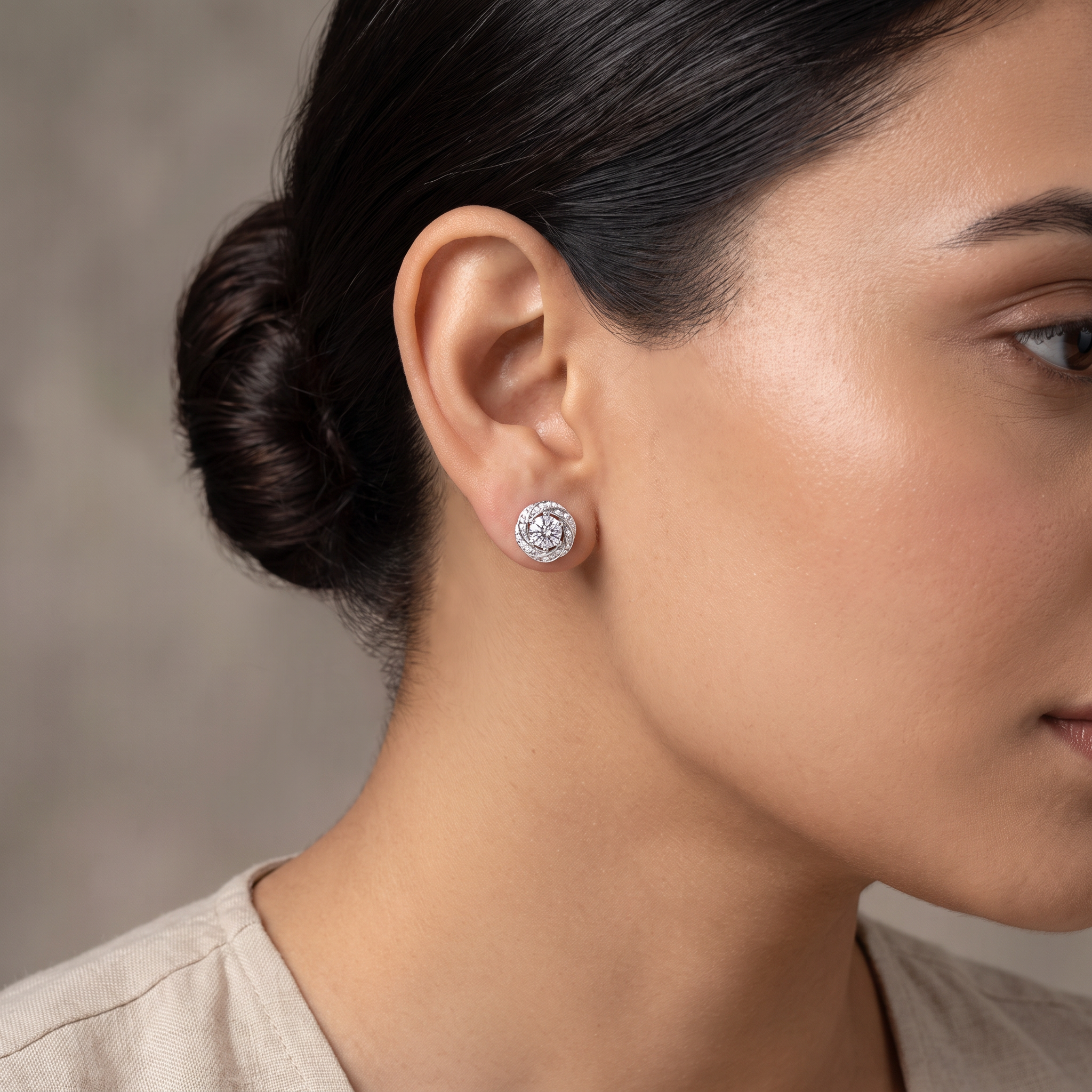 0.50 CT Swirl Detachable Lab Diamond Studs