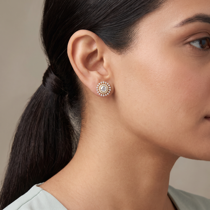 0.5 CT Sunflower Detachable Lab Diamond Studs