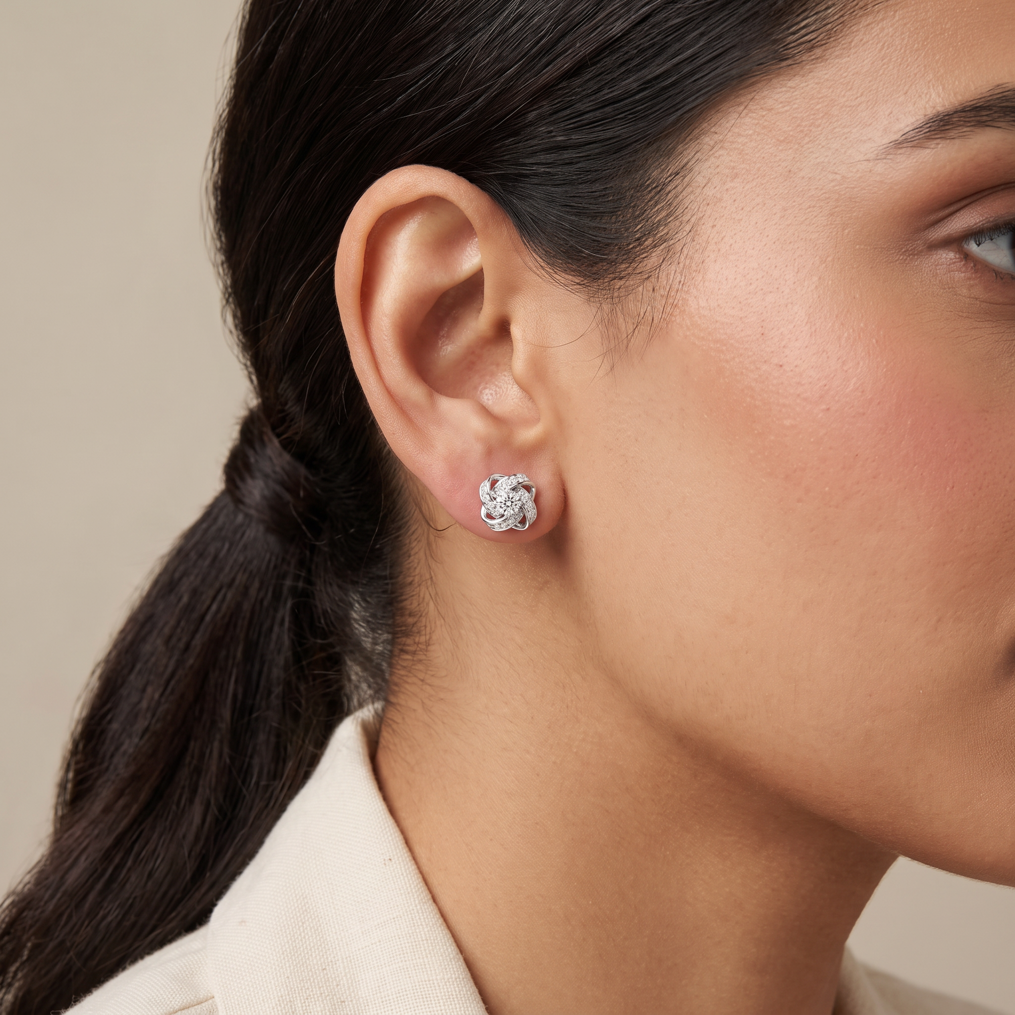 Twirl Sparkle Lab Grown Diamond Studs