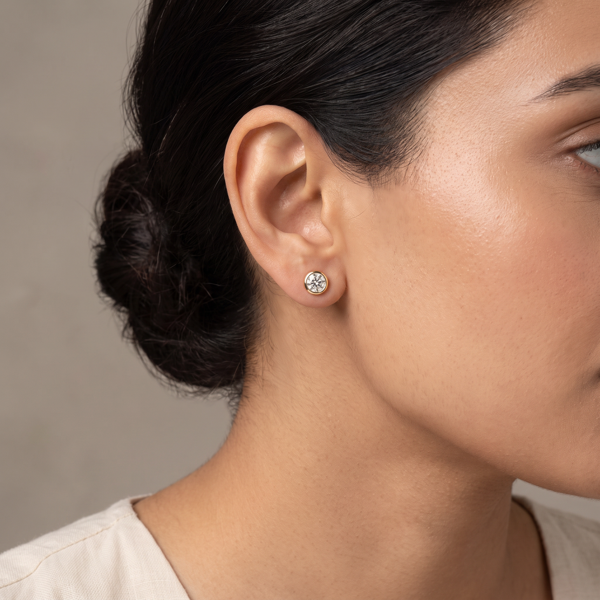 1.5 CT Solid Round Lab Diamond Studs