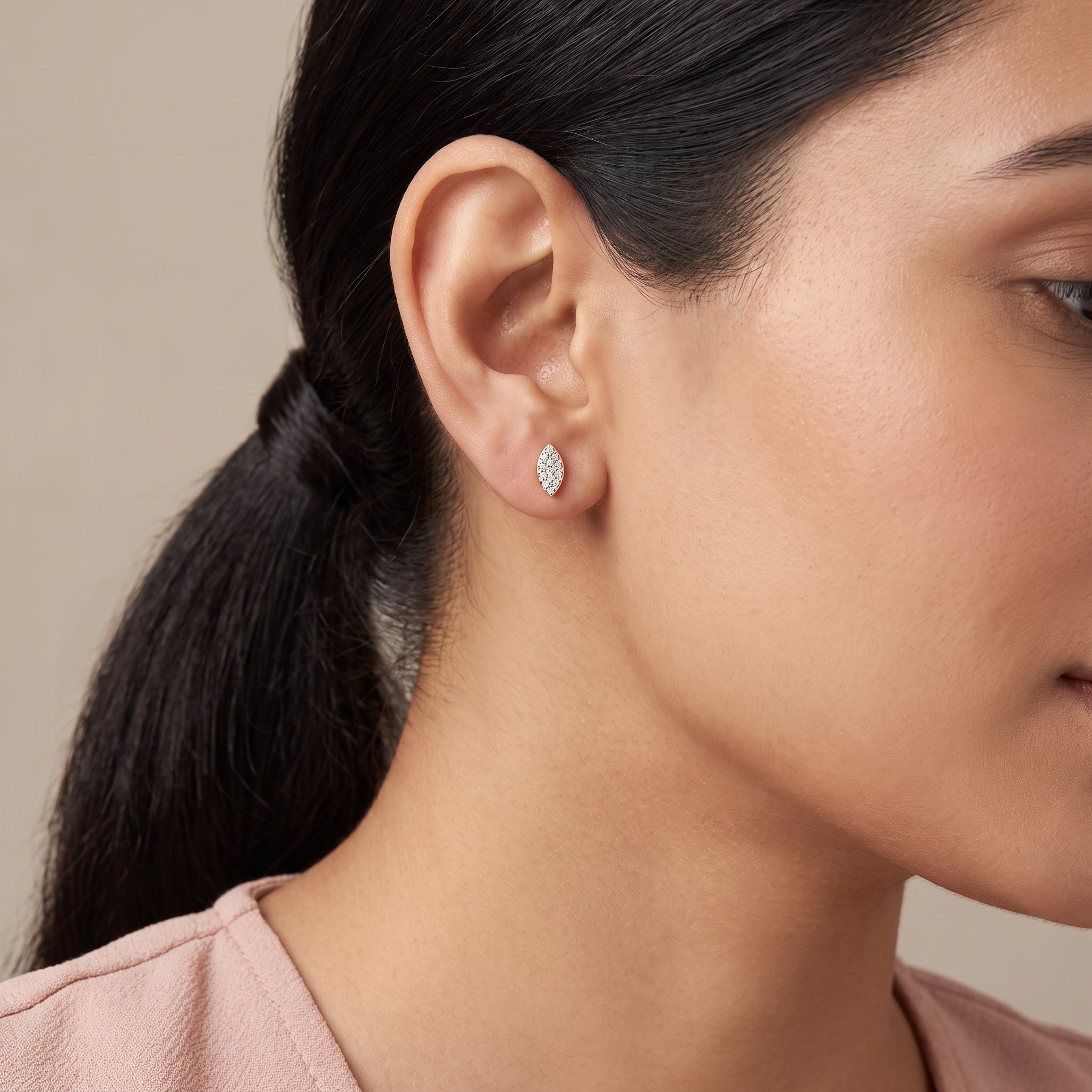 Leafy Delight Lab Grown Diamond Studs