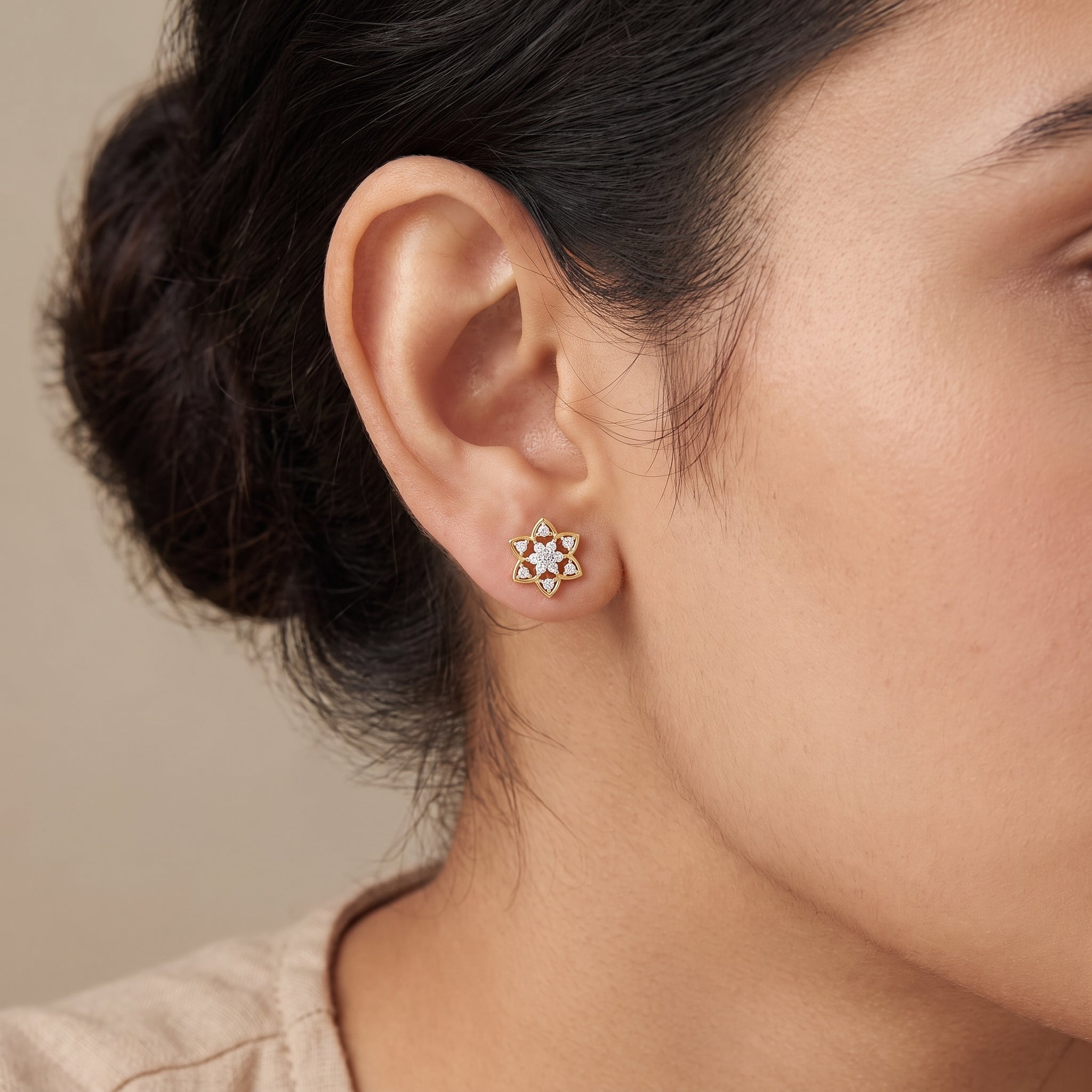 Floral Finesse Lab Grown Diamond Studs