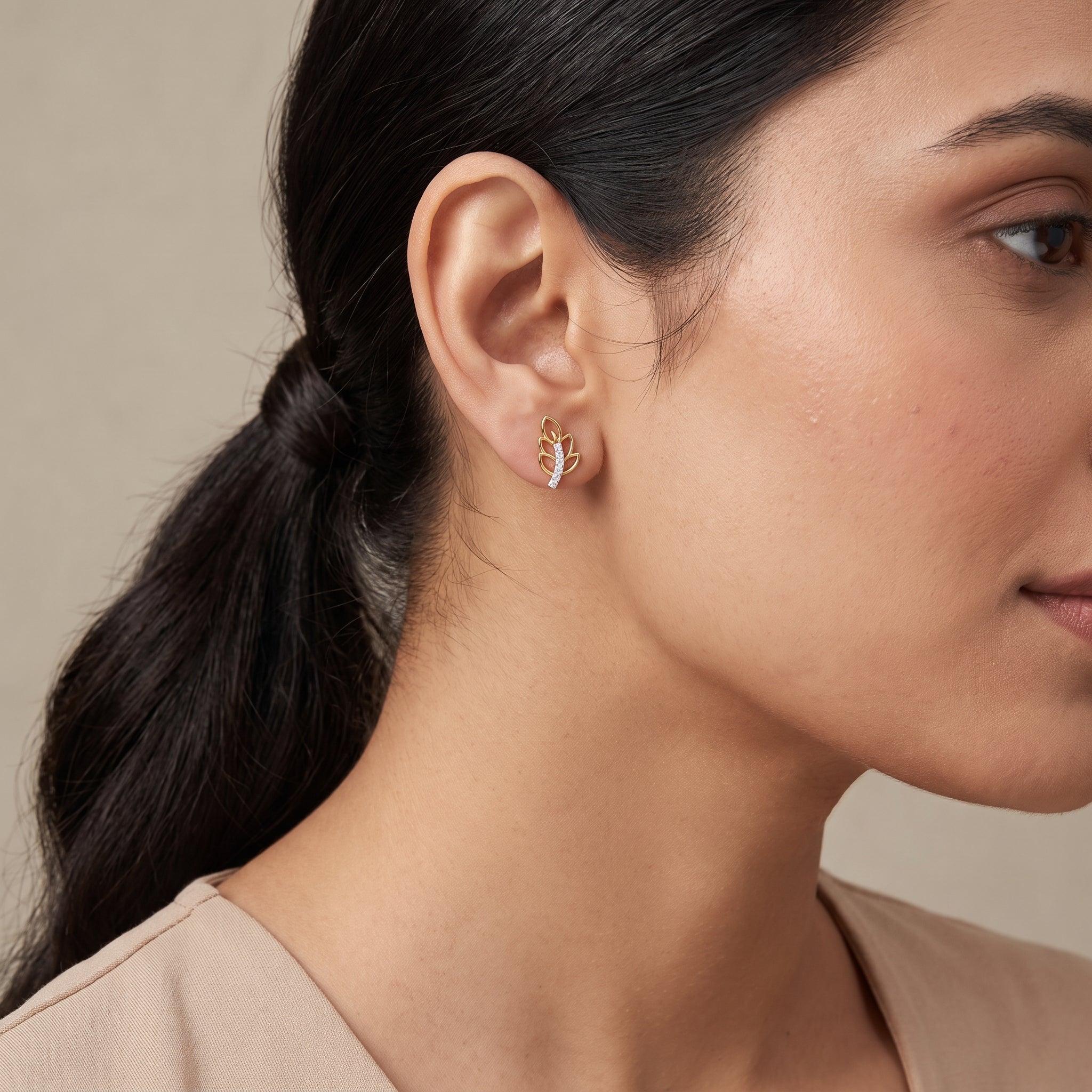 Petal Swag Lab Grown Diamond Earrings