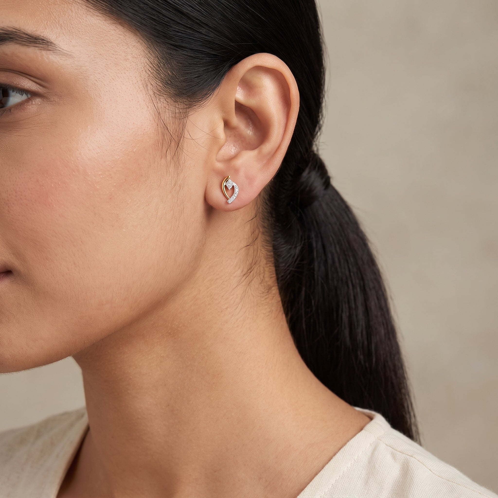 Leaf Symphony Lab Grown Diamond Studs