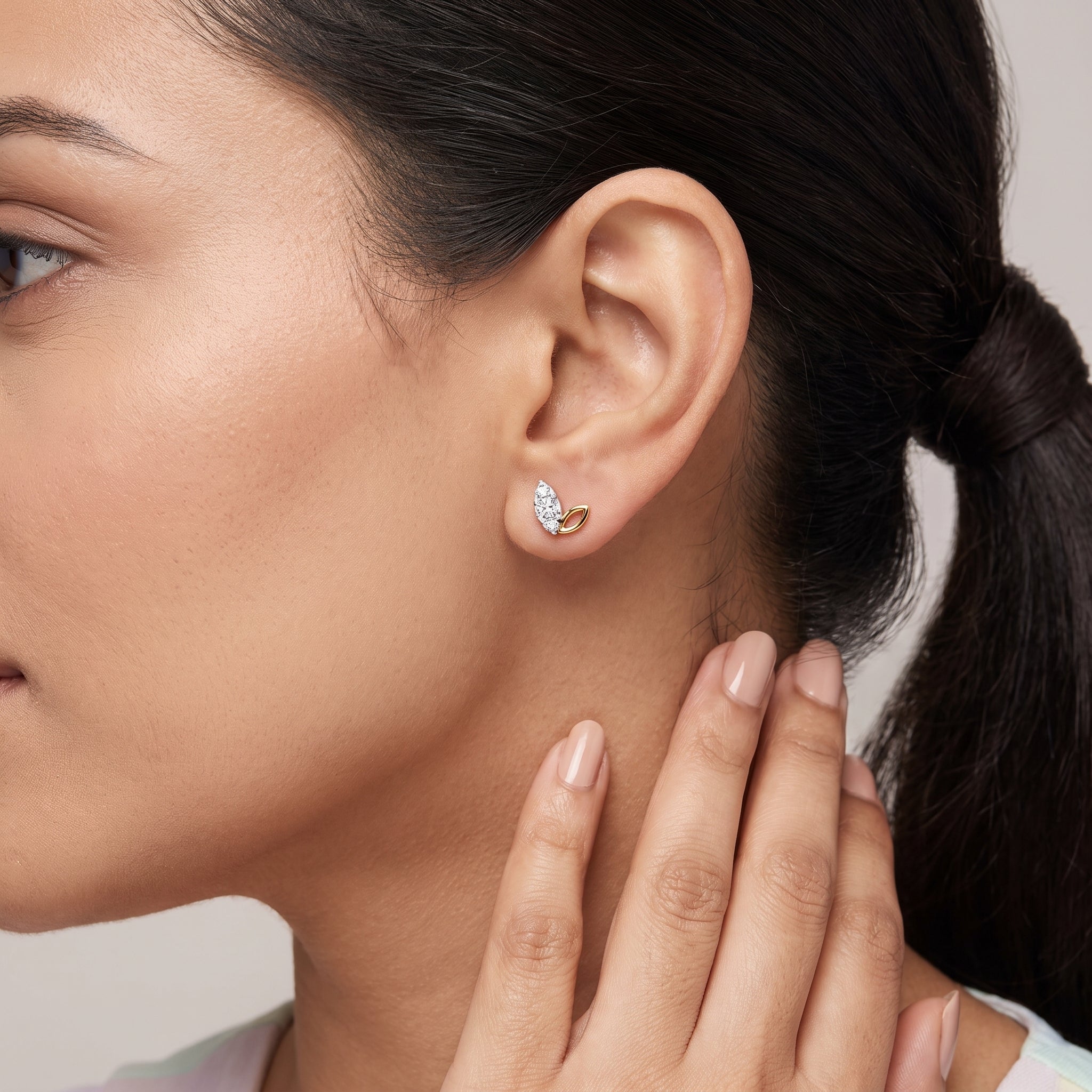 Duo Marquise Lab Grown Diamond Studs