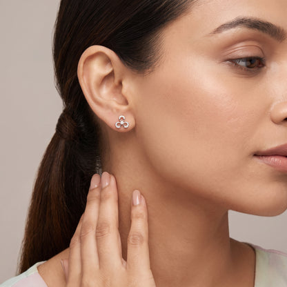 Blooming Floral Lab Grown Diamond Studs