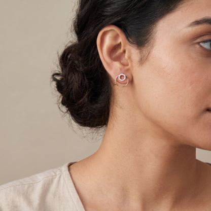 Round in Round Lab Grown Diamond Earrings