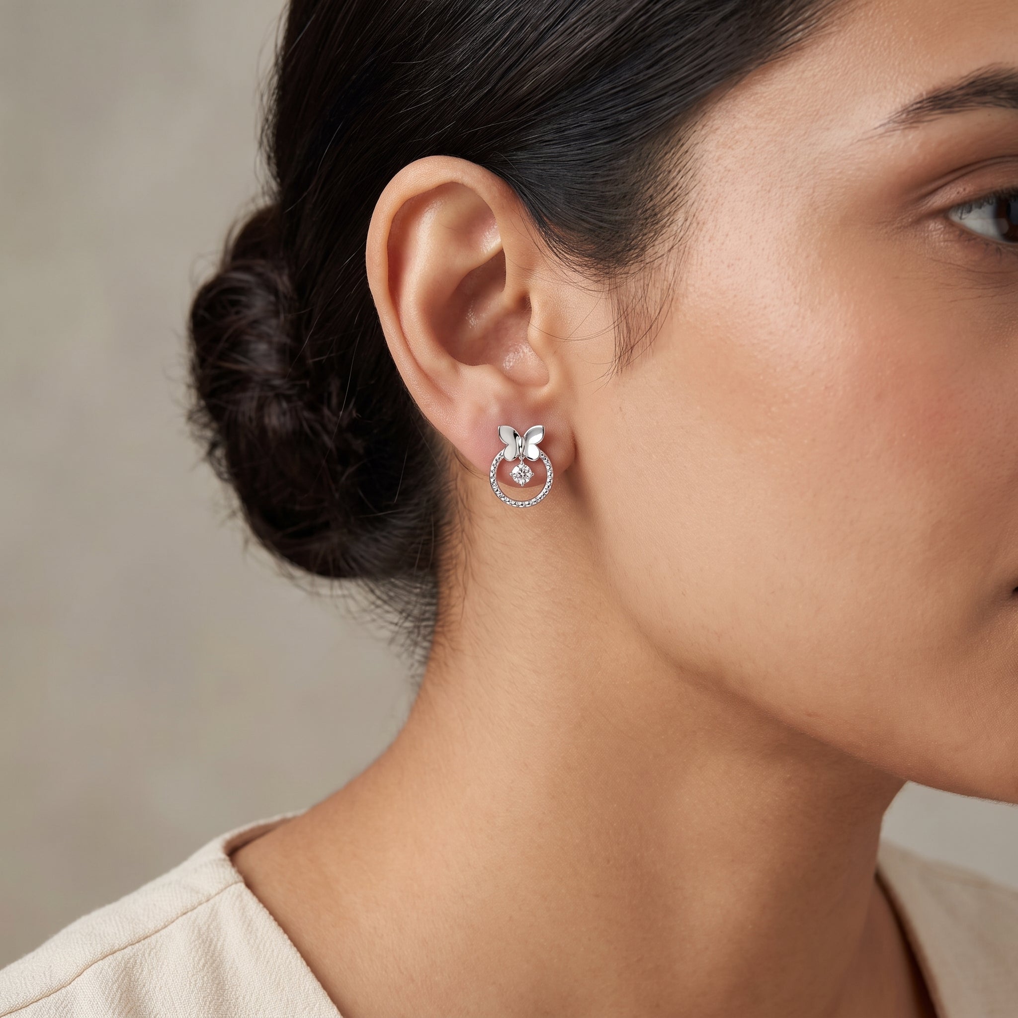 Radiant Butterfly Lab Grown Diamond Earrings