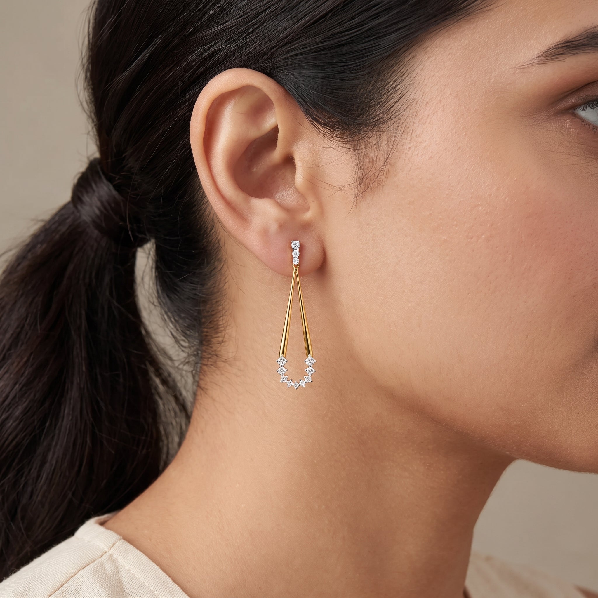 Aria Tiered Drop Lab Grown Diamond Earrings