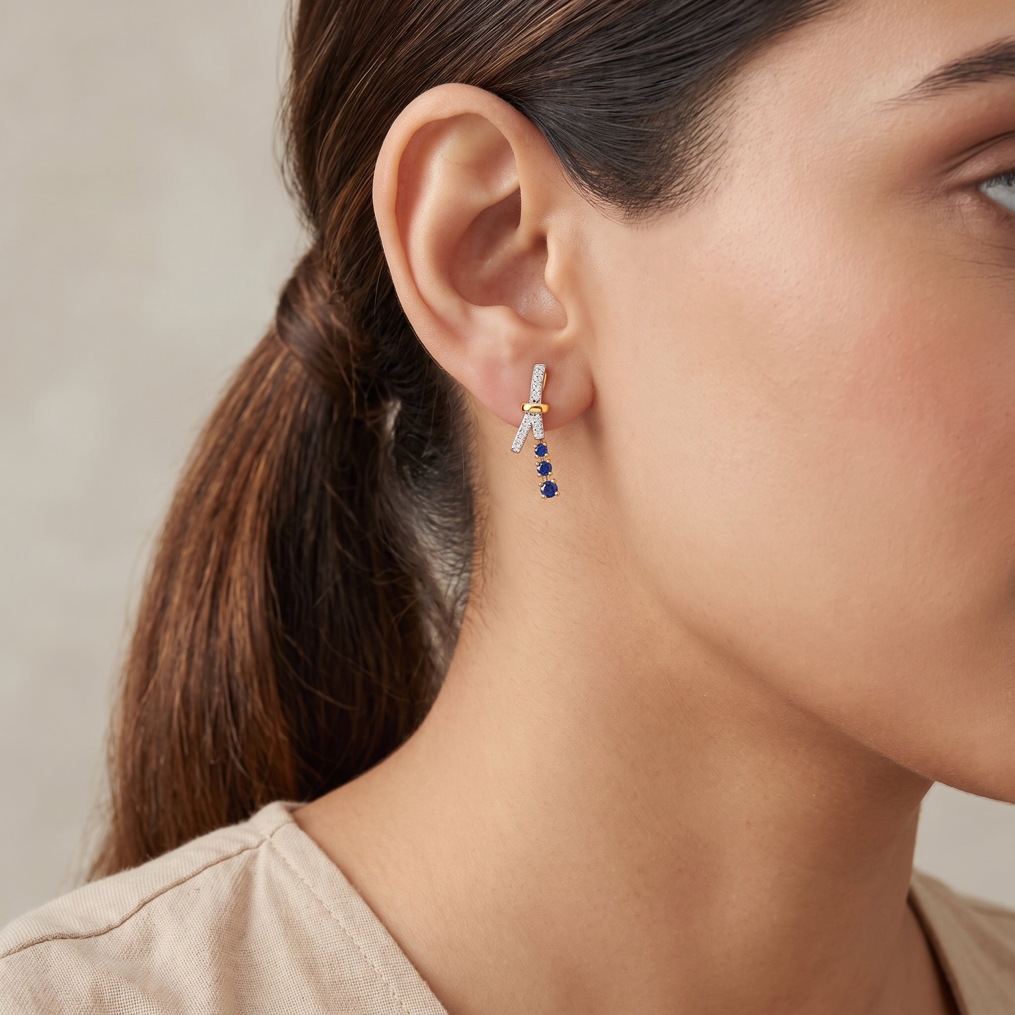 Blue Knot Lab Grown Diamond Earrings
