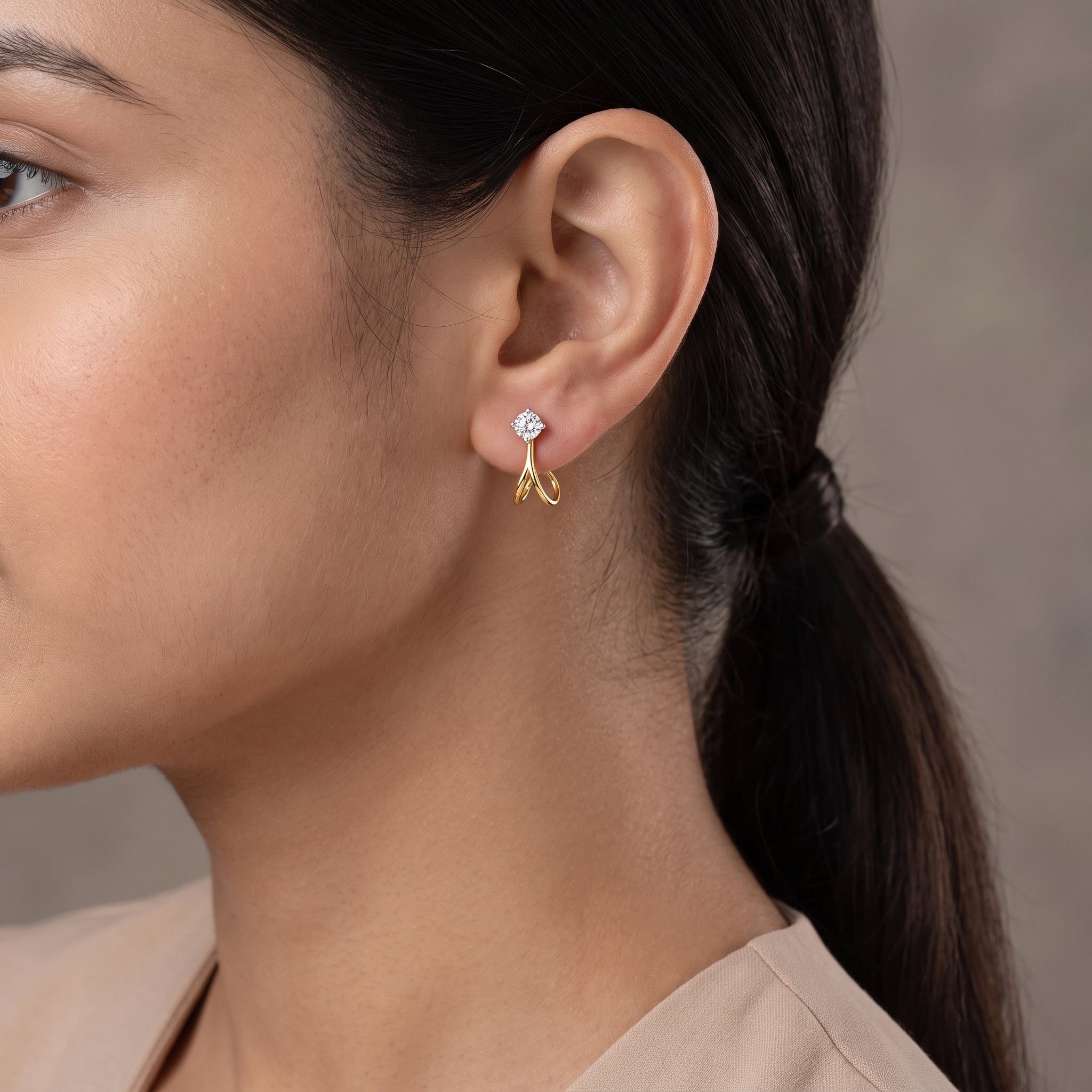 Twirl Grace Lab Grown Diamond Studs
