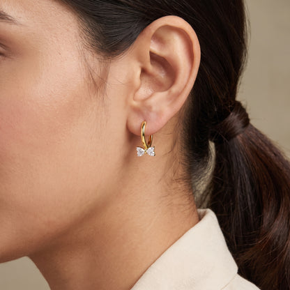 Bow Tie Lab Grown Diamond Hoops