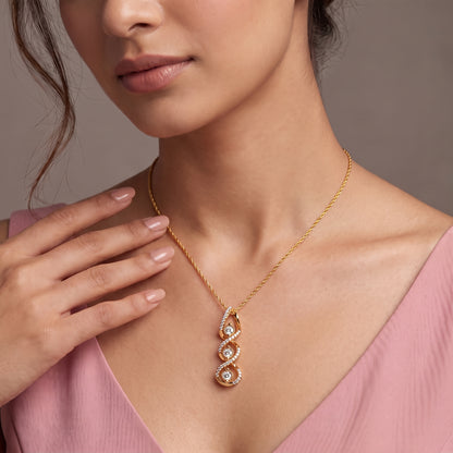 Interlocking Diamond Cross Pendant