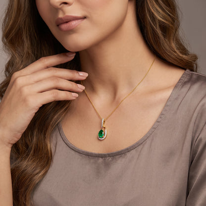 Emerald Veil Lab Grown Diamond Pendant