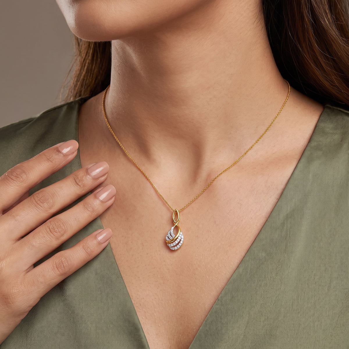 Interlace Lab Grown Diamond Pendant