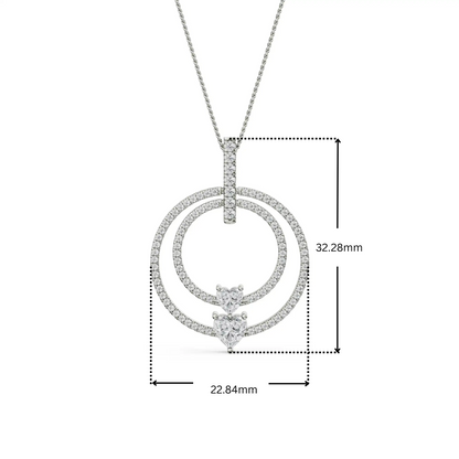 Circle Heart Lab Grown Diamond Pendant_in-stock