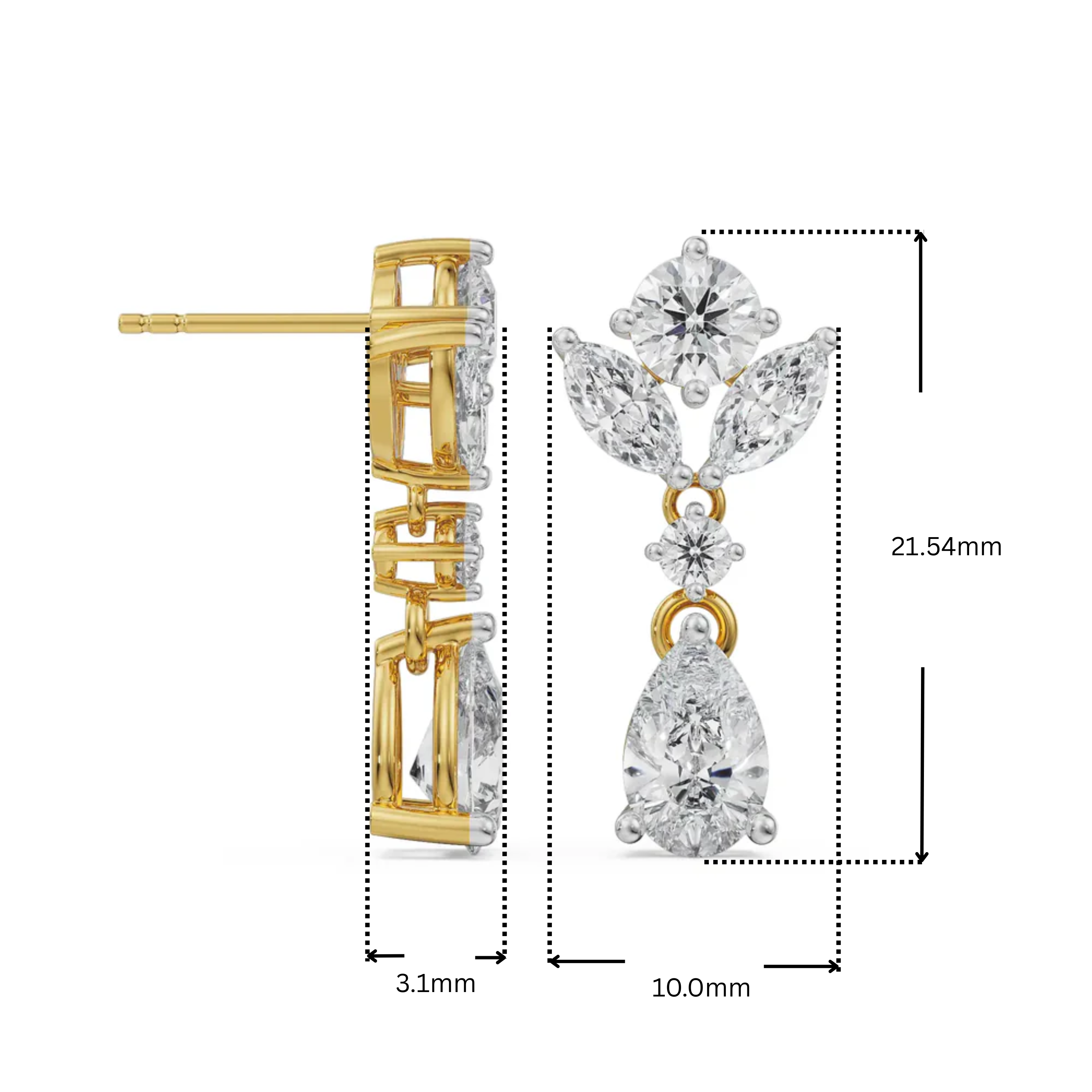 Magical Drop Lab Grown Diamond Earrings_in-stock