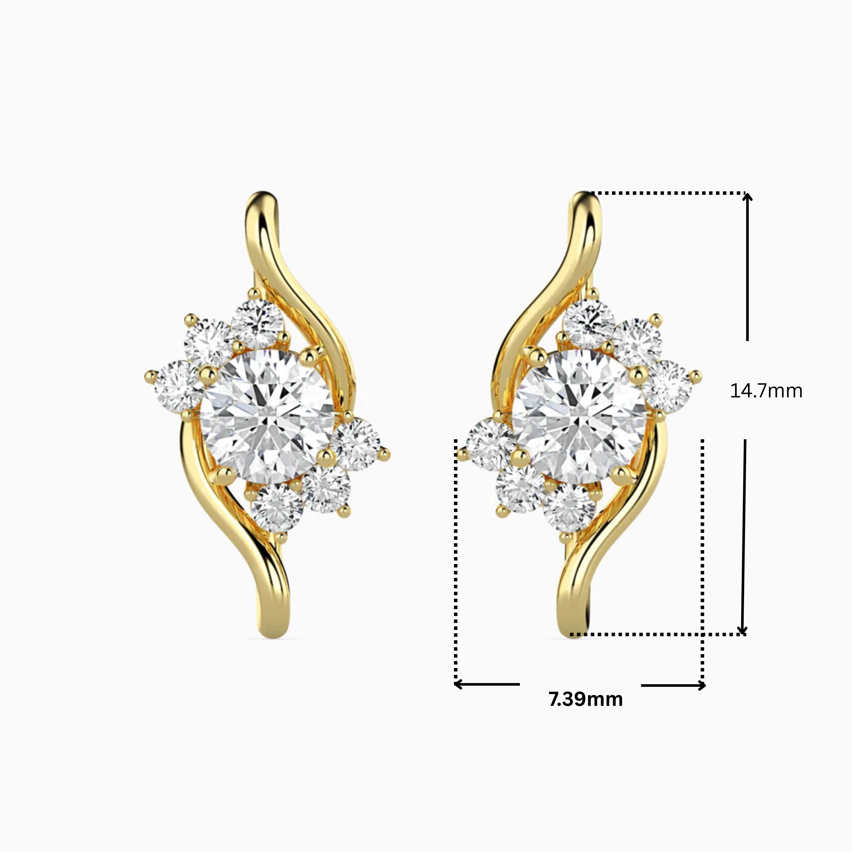 Timeless Floral Lab Grown Diamond Earrings
