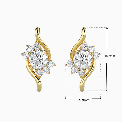 Timeless Floral Lab Grown Diamond Earrings