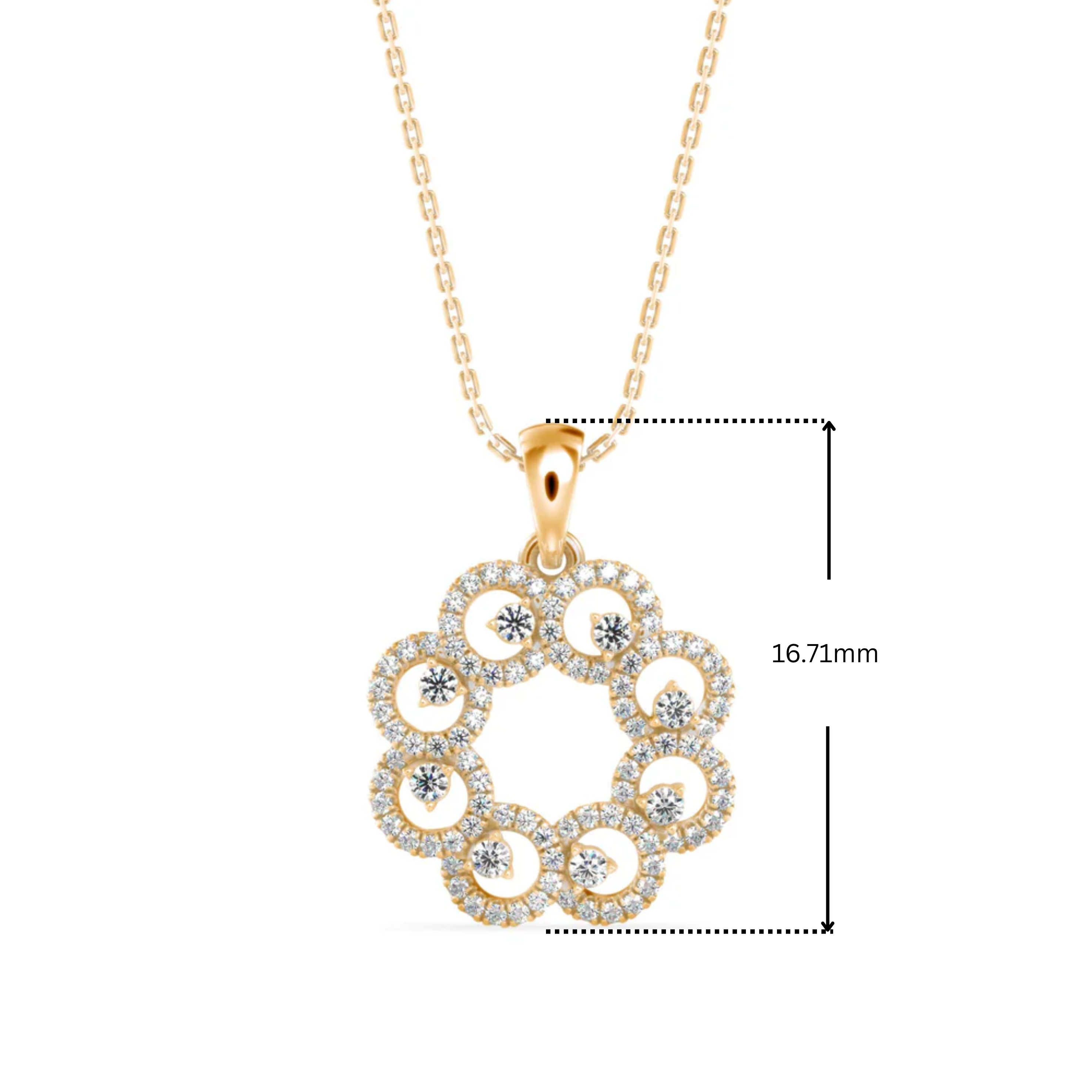 Floral Bloom Lab Grown Diamond Pendant