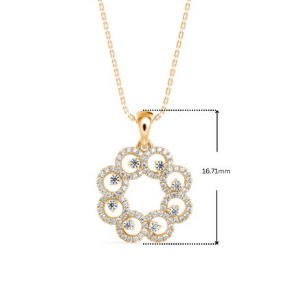 Floral Bloom Lab Grown Diamond Pendant