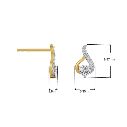 Symmetry Solitaire Lab Grown Diamond Earrings