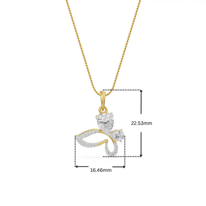 The Radiant Butterfly Lab Grown Diamond Pendant