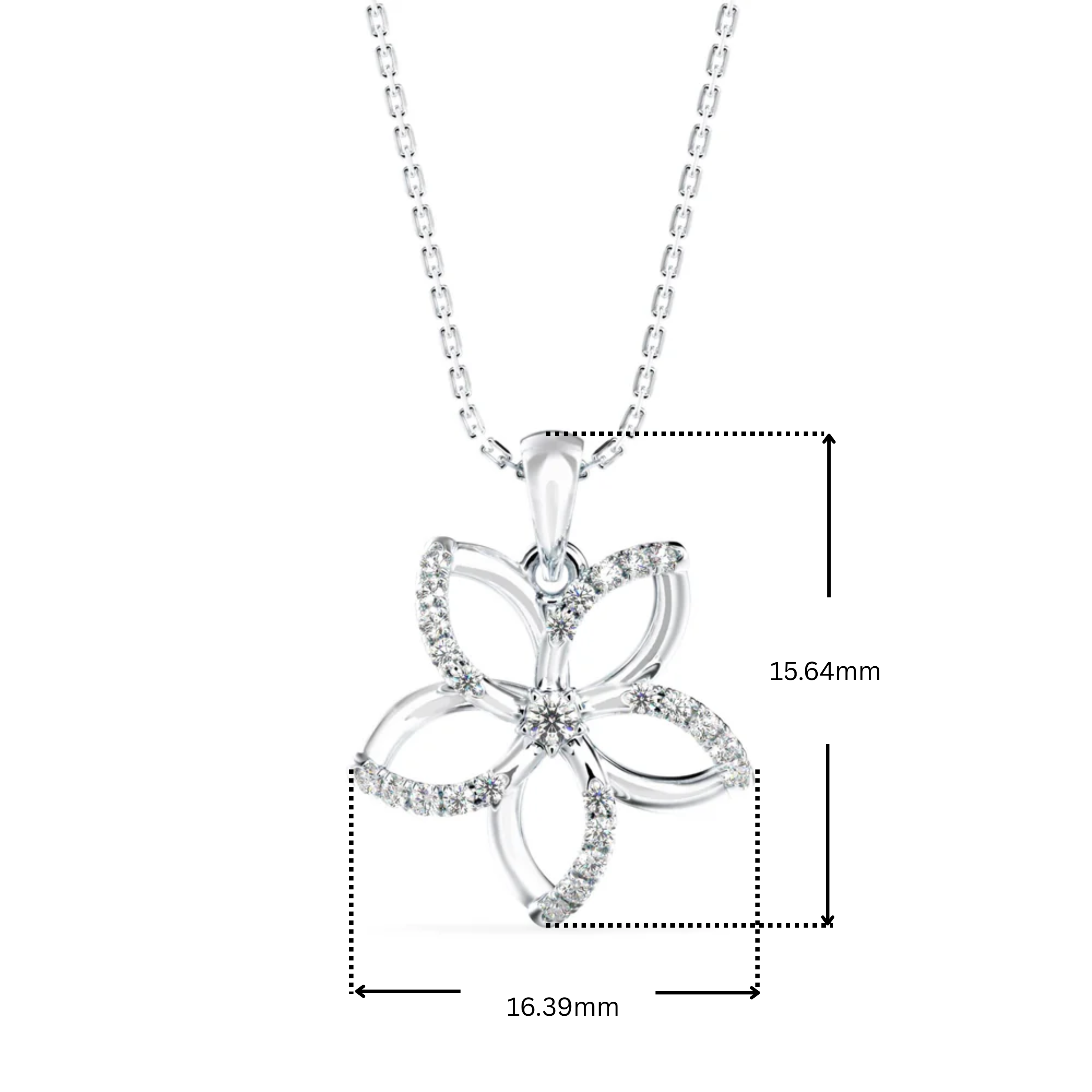 Floral Flourish Lab Grown Diamond Pendant